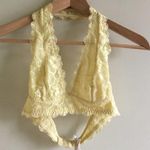 Free People  Galloon Lace‎ Halter Bra Bralette Photo 1