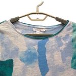 Chico's Linen Ruched Top Blue Small Lightweight Breathable Photo 2