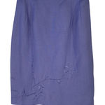Donna Morgan  Skirt Womens 10P Purple‎ Linen Blend Pencil Embroidered Office Photo 0