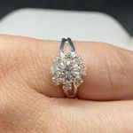 Handmade Clear Cz flower Stainless Steel Ring - size 6.25 Photo 3