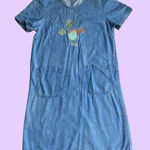 Blair Vintage 90s Denim Embroidered Midi Dress 🔥 Photo 0