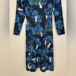 Aritzia  Wilfred Aubagne Black Blue Green Cutout Long Sleeve Midi Dress size 4 Photo 13