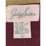 Jaclyn Smith Vintage Sweater Vest Sz L Burgundy Shimmery Holiday Party Button Up Photo 1