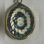 Vintage 80’s Elegant Sequin Drop Clip On Earrings Multicolor Gold/Silver Gold Photo 2