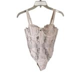 For Love & Lemons Lou White Lace Bodysuit Small Photo 2