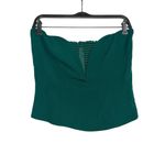 Reformation Remy Emerald Green Plunge Strapless Top 10 Photo 1
