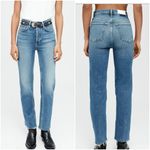 RE/DONE Originals Stovepipe Straight Leg Raw Hem Jeans Light Stone - Size 29💛 Photo 1