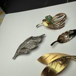 Autumn Leaf Brooch Pins Lot Of 4 Fall Leaves Photo 12