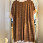 None NEW Oversized ribbed knit t-shirt Round Neck T-Shirt Dress 3X Photo 1