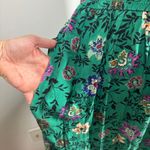 Knox Rose  Dress Women S Green Floral One Shoulder Maxi Smocked Spring Cottage Photo 4