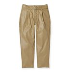 Paige  Women's Maria Pant Vegan Leather Self Belt Exposed Button Fly Photo 2