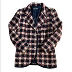 Vintage 1990s N&B Classic Wool and Mohair Plaid Jacket Size M Photo 4