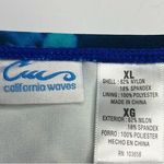 California Waves Blue Into The Deep Strappy Hipster Bikini Bottoms. Size XL Photo 4