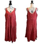 Joie  Maxi Dress Pink Red size XLarge Sundress Bohemian NWT festival Bondi Tiered Photo 9