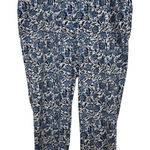Talbots  Woman Floral Print Pants Sz 18W Wide Leg Elastic Waist Pull On Coastal‎ Photo 0