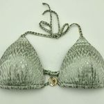 Victoria's Secret Victoria’s Secret Light Blue and Silver Cheetah Print Push Up Bikini Size L/M Photo 1