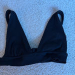 Aerie  Triangle Bikini Top with a tie back Black  Photo 0