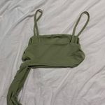 SheIn Olive Green Cutout Twist Strap Top – M Photo 4