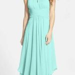 Eliza J $240  Embellished Tiered Chiffon Halter Gown formal AQUA WHISPER 4 Photo 5