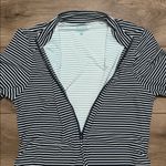 Carve Designs  Cruz Navy Stripe‎ 1/2 Zip Long Sleeve Swim Rashguard Size Small Photo 4