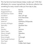 Kensie White shark bite hem, floral lace dress . Lined. Size 10. NWT. Photo 5