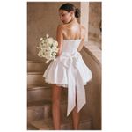 House Of CB Noele Bow Strapless Satin Mini Gown Size XS Photo 1