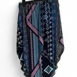 EXPRESS Midi Skirt SzL Geometric Print Wrap Lined High/Low Flowy Feminine Casual Photo 0