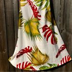 House of Harlow  Linen-Blend Tropical MIDI A-Line Beaded Tassels Dress  sz S Photo 3