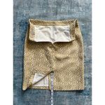 Banana Republic Taupe Cream Zebra Jacquard Pencil Skirt Size 0 Photo 2
