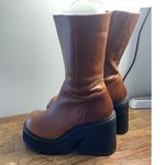 Unif  Parker Platform Brown Leather Boots size 8 Photo 3