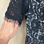 Banana Republic Black Eyelash Lace Scalloped Hem Dress 6 Whimsigoth Fairy Grunge Photo 1