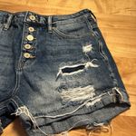 KanCan Button up cutoff distressed jeans shorts Photo 10