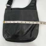 Fossil  Black Leather Crossbody Shoulder Bag Messenger Purse Adjustable Strap Photo 9