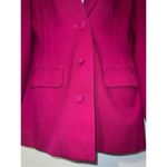 Vtg Women’s 100% Silk Hot Pink Blazer Shoulder Pads 8 Pink Photo 3