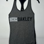 Oakley  Women’s Athletic Tank Top Size Small Gray Racerback Logo Workout Shirt Photo 0