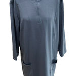 NorthStyle 1/4 Zip Knit Dress Blue Pockets Comfy Classic Athleisure Lounge Size XL Photo 0