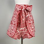 Farm Rio NWT  River Ride Linen Blend Beaded Short Size L Pull-On RED Photo 4