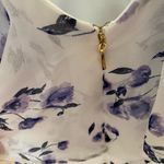 DKNY White and Purple Floral Dress Photo 7