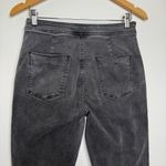 Motf Premium Skinny Cropped Dark Gray/Black Denim Jeans Size Medium (6) Side Zip Gray Photo 3