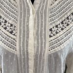 Anthropologie Vicenza Ivory Lace Swiss Dot Cotton Tunic Top Mini Dress Photo 3