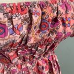 Olivaceous  Floral Dress Size Large Feminine Pink Milkmaid Romantic Whimsical Photo 2