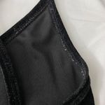 Brandy Melville Black Velvet V Neck Crop Top Photo 2