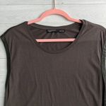 ALLSAINTS  Lamb Leather Trim Sleeveless Brown Tank XS Photo 9