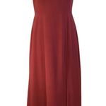 Azazie  Size C US XL Maxi Dress Bridesmaid Prom Formal Terracotta TINY FLAW Photo 0