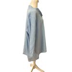Flax Light Blue Button Up Tunic Top 100 Percent Linen Women's Large Lagenlook Photo 2