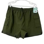 DSG CARGO WOVEN SHORTS WOMENS SIZE LARGE INKY OLIVE ATHLETIC ACTIVEWEAR Green Photo 0