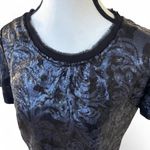 Alberto Makali Vintage y2k Alberto Malaki squin sheer whimsy glam goth blouse small-medium‎ Photo 5