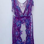 Full Tilt printed summer dress paisley in purple size S casual Photo 0