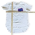 On Fire Good Vibes Bear Graphic T SHIRT Womens 1X TEE White Blue 100% Cotton Top Photo 5