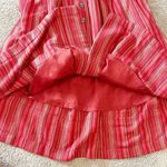Landhaus‎ Skirt Womens 14 Red Cottagecore Linen Oktoberfest Holiday lagenlook Photo 11